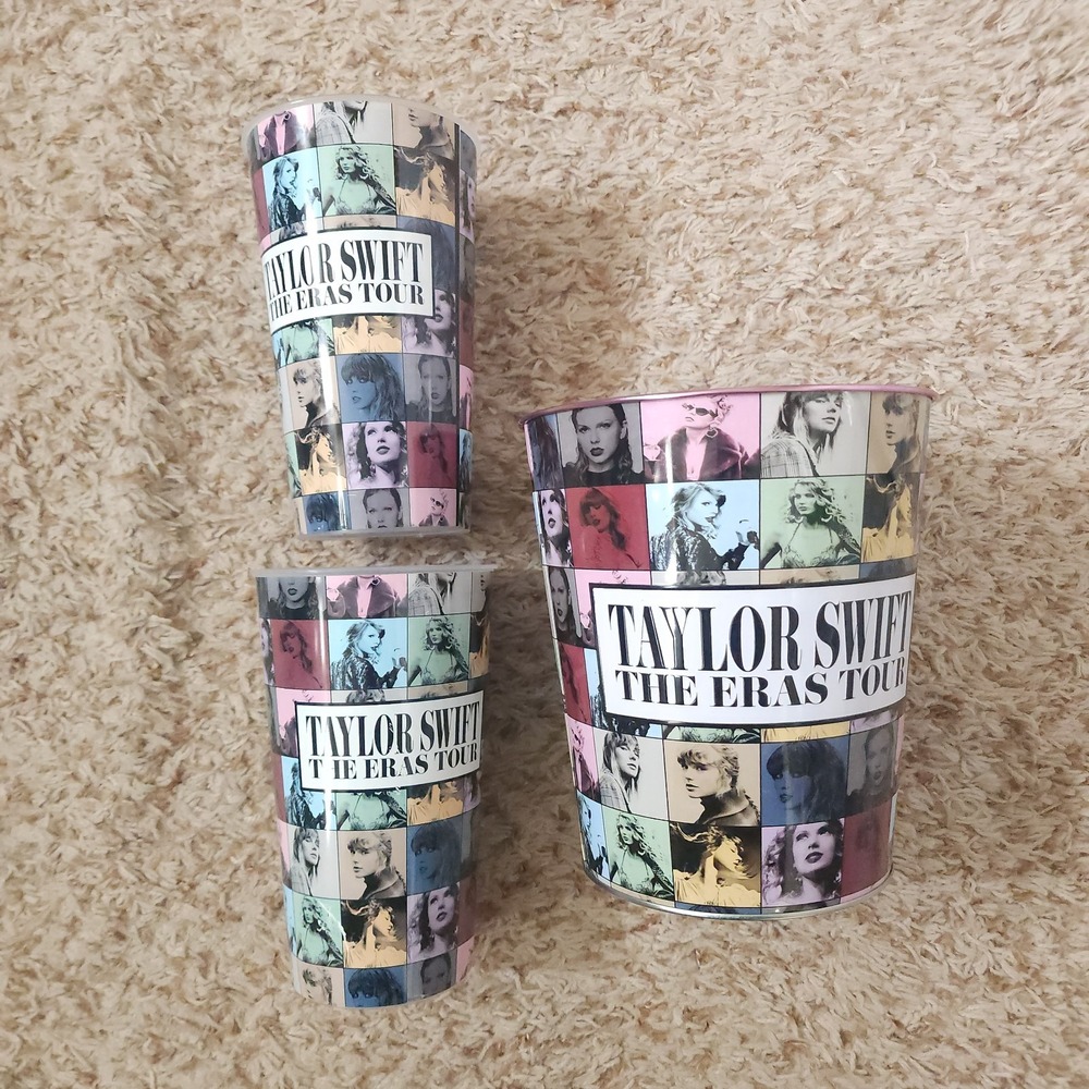 Taylor Swift The Eras Tour Movie Popcorn Bucket Pink, 2 Large Cups AMC Exclusive